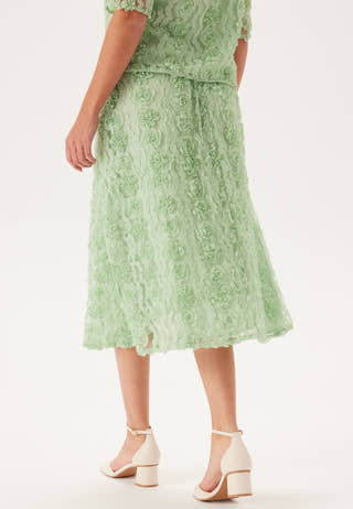 3D Flower Midi Skirt