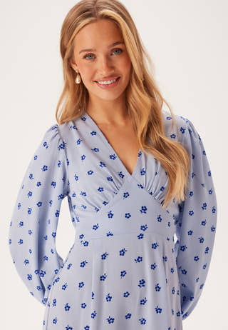 Balloon Sleeve Maxi Dress