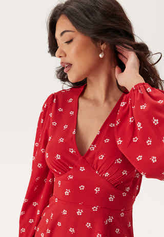 Balloon Sleeve Maxi Dress