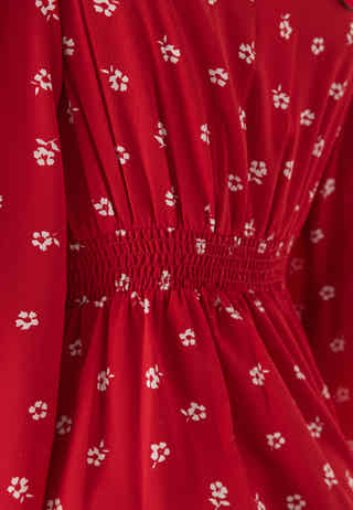 Balloon Sleeve Maxi Dress