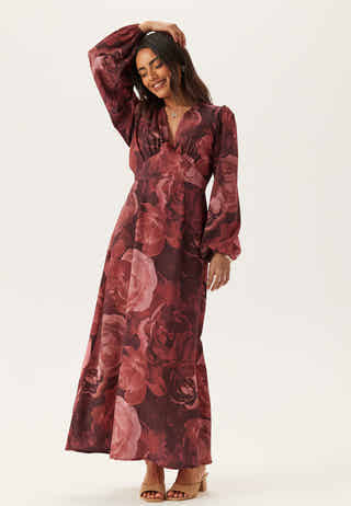 Balloon Sleeve Maxi Dress