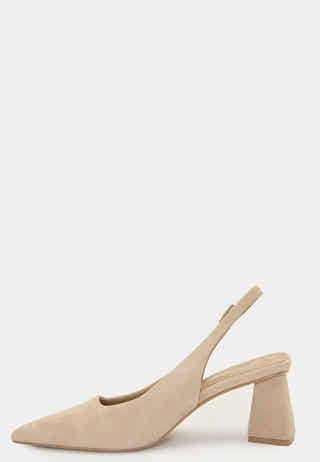 CC Heeled Suede Sling Back