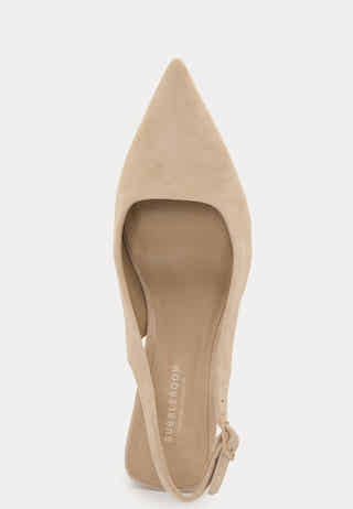 CC Heeled Suede Sling Back