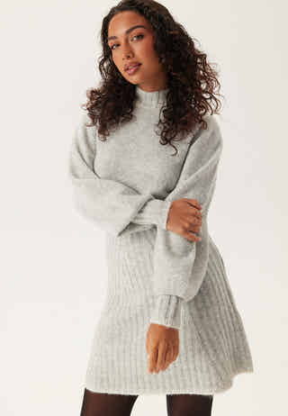 Contrast Edge Knitted Dress