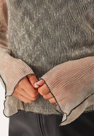 Contrast Shimmer Top