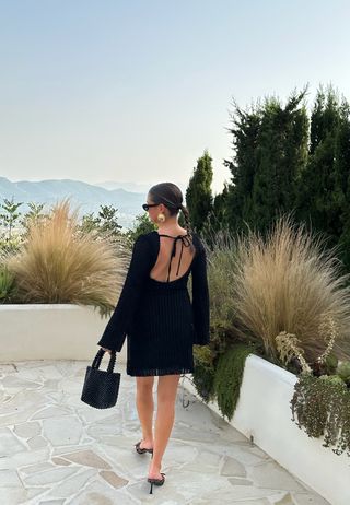 Deep Back Short Structured Dress