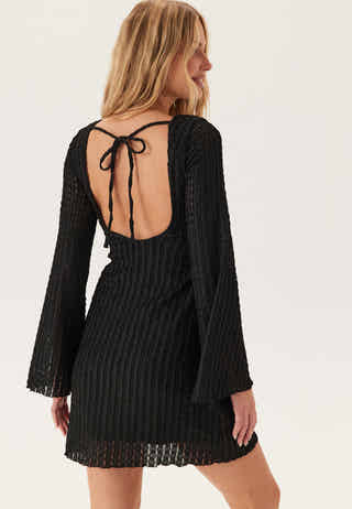 Deep Back Short Structured Dress