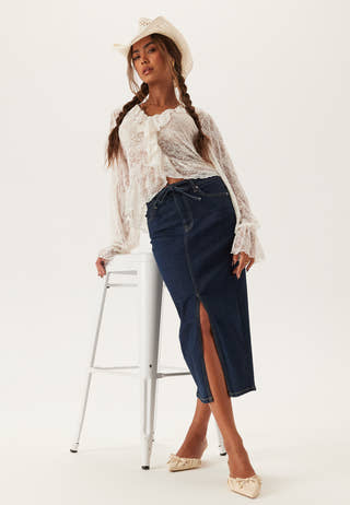 Denim Midi Skirt