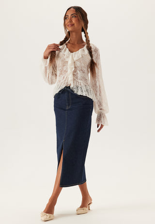 Denim Midi Skirt