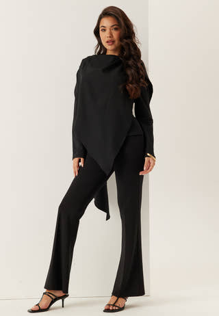 Draped Cape Blouse