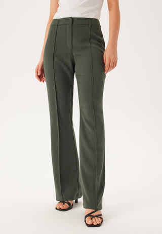 Flared Structured Suit Trousers