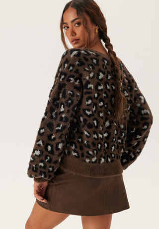 Fluffy Knitted Pearl Cardigan