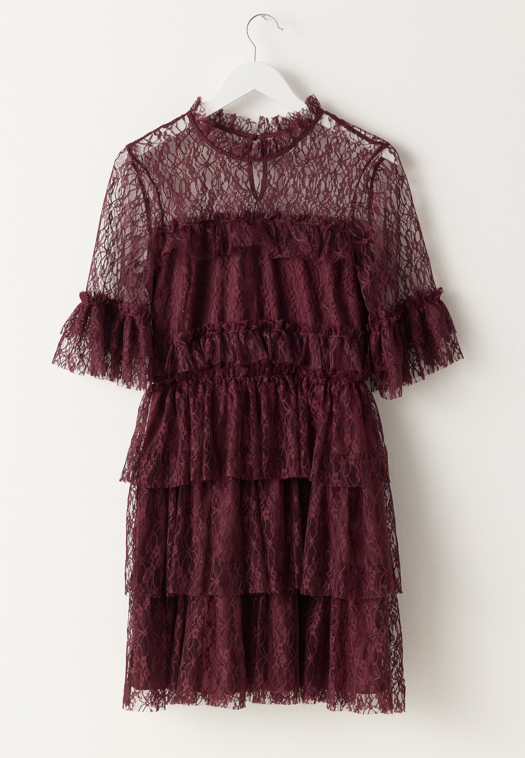 Bubbleroom Frill Lace Dress Christmas dresses Red Bubbleroom Frill Lace Dress Christmas dresses Red