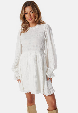 bubbleroom-frill-structured-dress-white