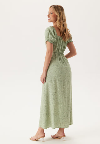 Front Tie Long Viscose Dress