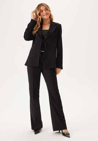 Front Tie Structured Blazer
