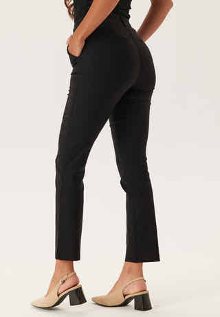 High Waist Stretchy Front Pocket Trousers
