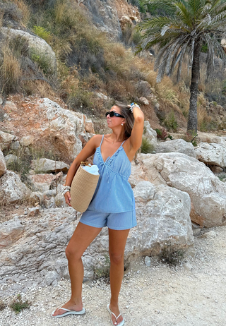 High Waist Striped Shorts