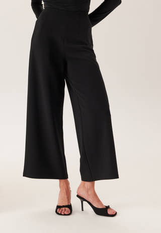 High Wide Cropped Trousers