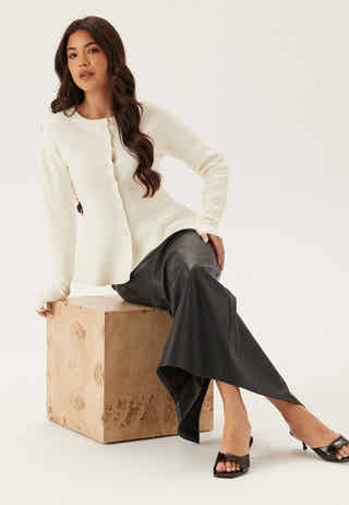 Knitted Peplum Cardigan