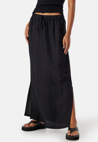bubbleroom-linen-blend-maxi-skirt-black