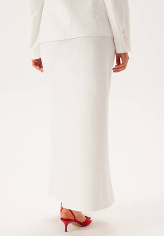 Linen Blend Maxi Skirt