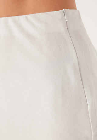 Linen Blend Maxi Skirt