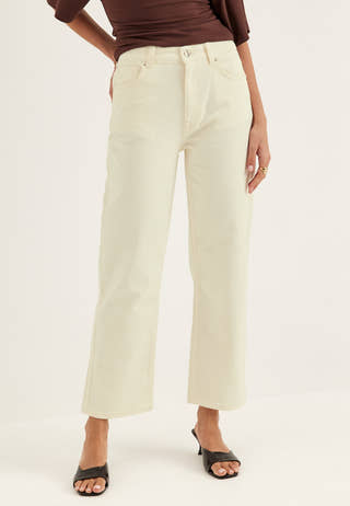 High Straight Ankle Jeans
