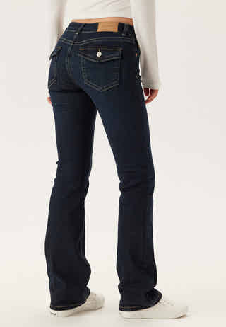Low Bootcut Flap Jeans