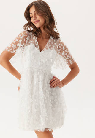 3D Floral V-neck Dress