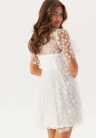 3D Floral V-neck Dress