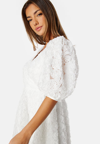 3D Puff Sleeve Dress