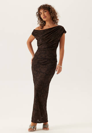 Asymmetric Jacquard Stretch Ankle Dress