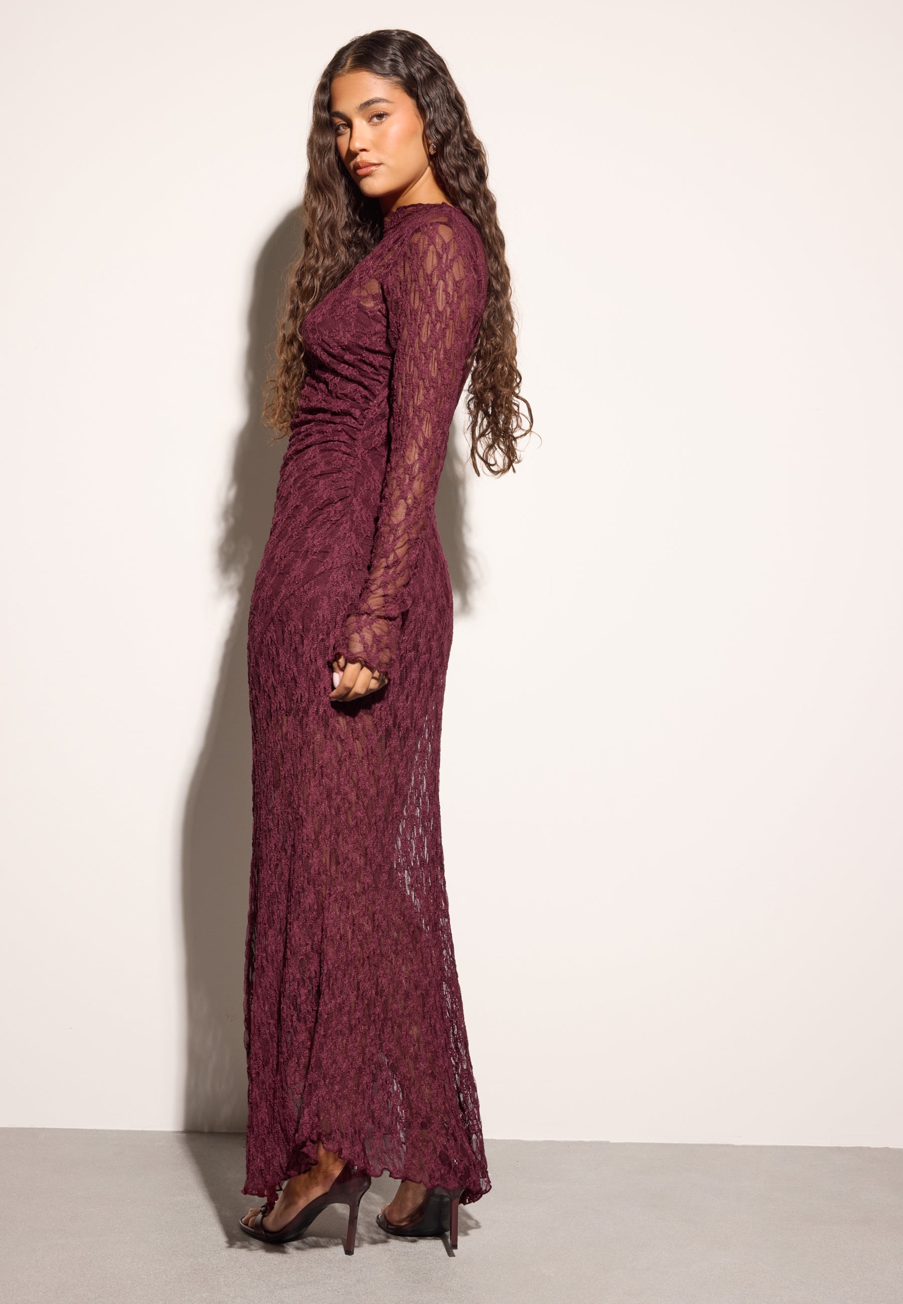 Bubbleroom occasion Asymmetric Lace Maxi Dress Dresses Red Bubbleroom occasion Asymmetric Lace Maxi Dress Dresses Red