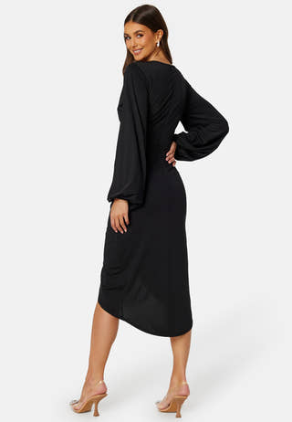 Wrap Stretchy Midi Dress