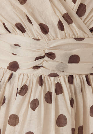 Balloon Sleeve Short Flounce Dress