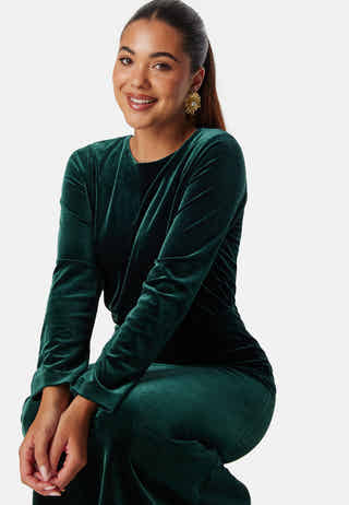 Bow Velvet Midi Dress