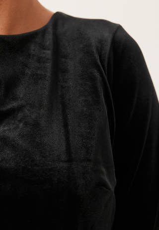 Bow Velvet Midi Dress