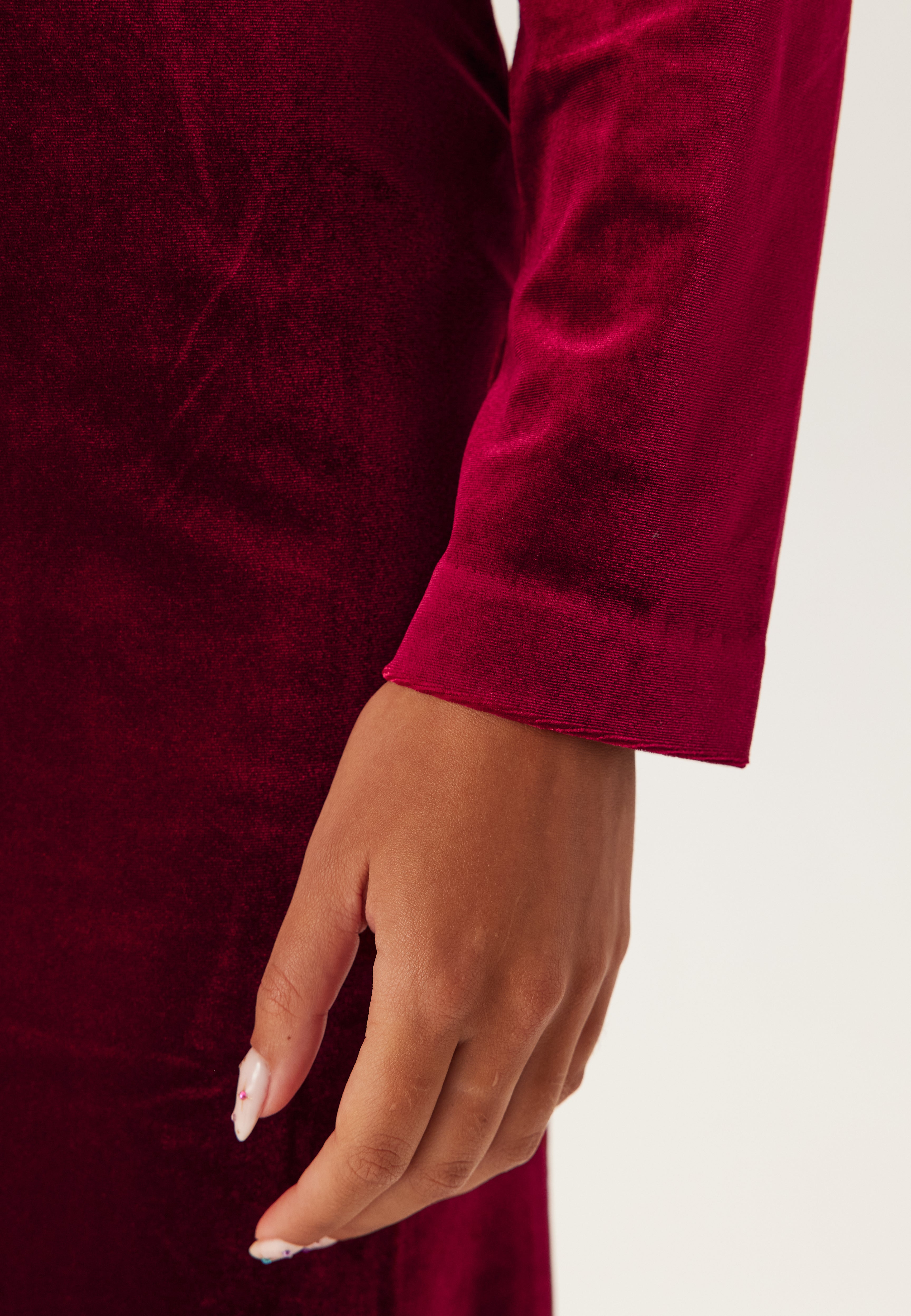 long sleeve velvet christmas dress Navy Blue Velvet Long Sleeve Christmas Evening Wrap Dress