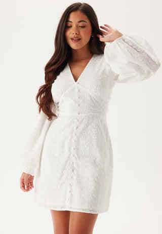 Broderie Anglaise Balloon Sleeve Dress