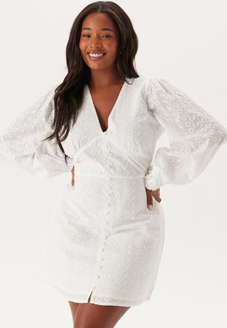 Broderie Anglaise Balloon Sleeve Dress