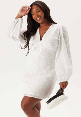 Broderie Anglaise Balloon Sleeve Dress