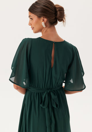 Butterfly Sleeve Chiffon Gown