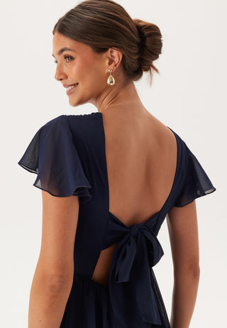 Butterfly Sleeve Flounce Dress