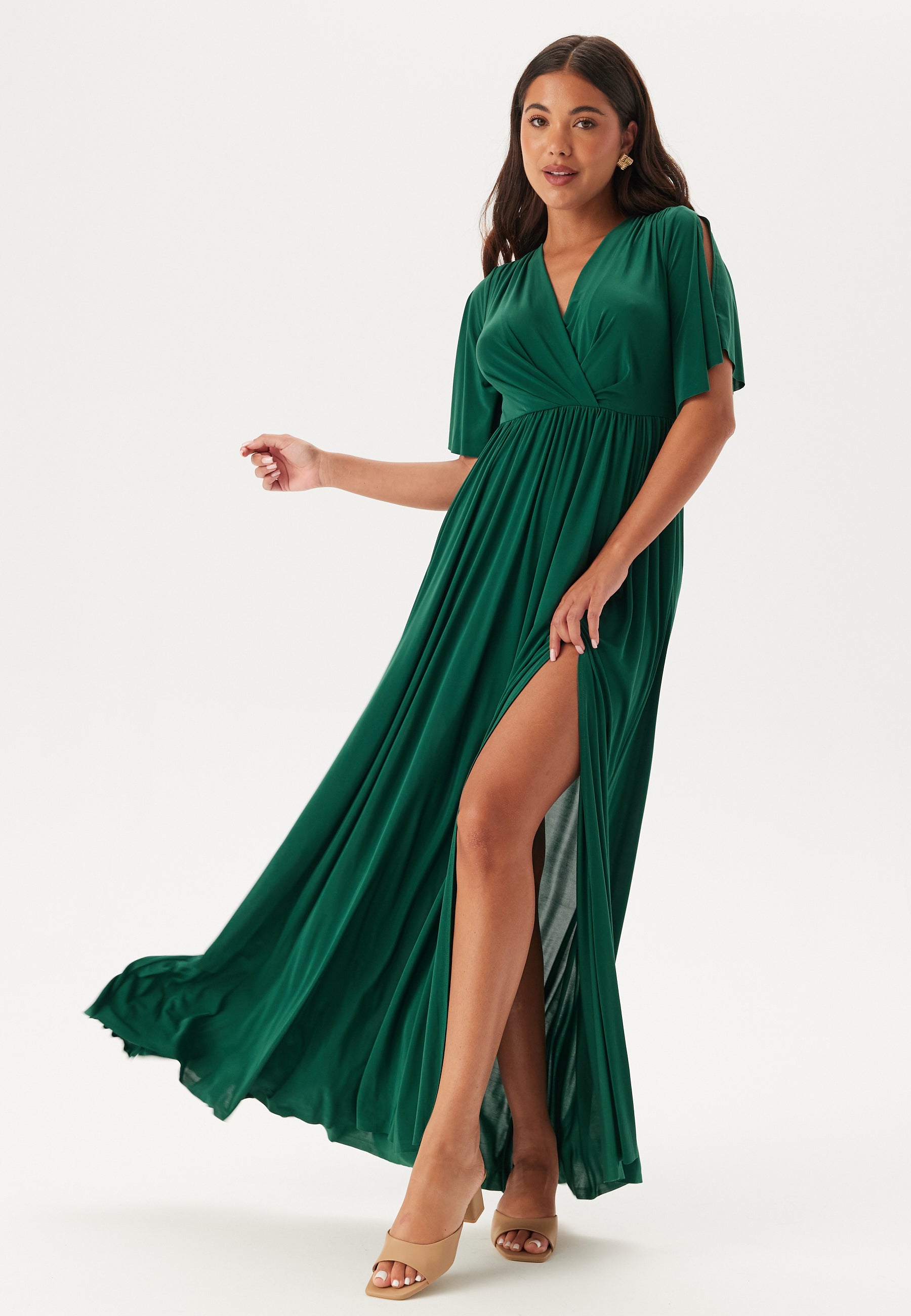 Bubbleroom occasion Butterfly Sleeve Soft Gown Ball gowns Green Bubbleroom occasion Butterfly Sleeve Soft Gown Ball gowns Green