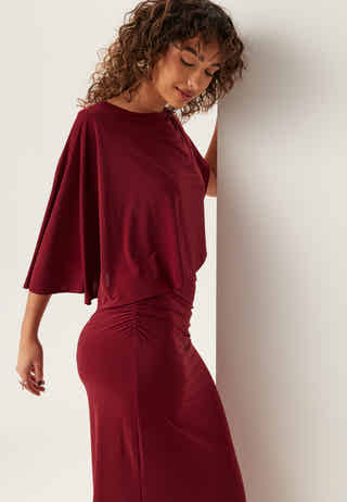 Cape Soft Maxi Dress