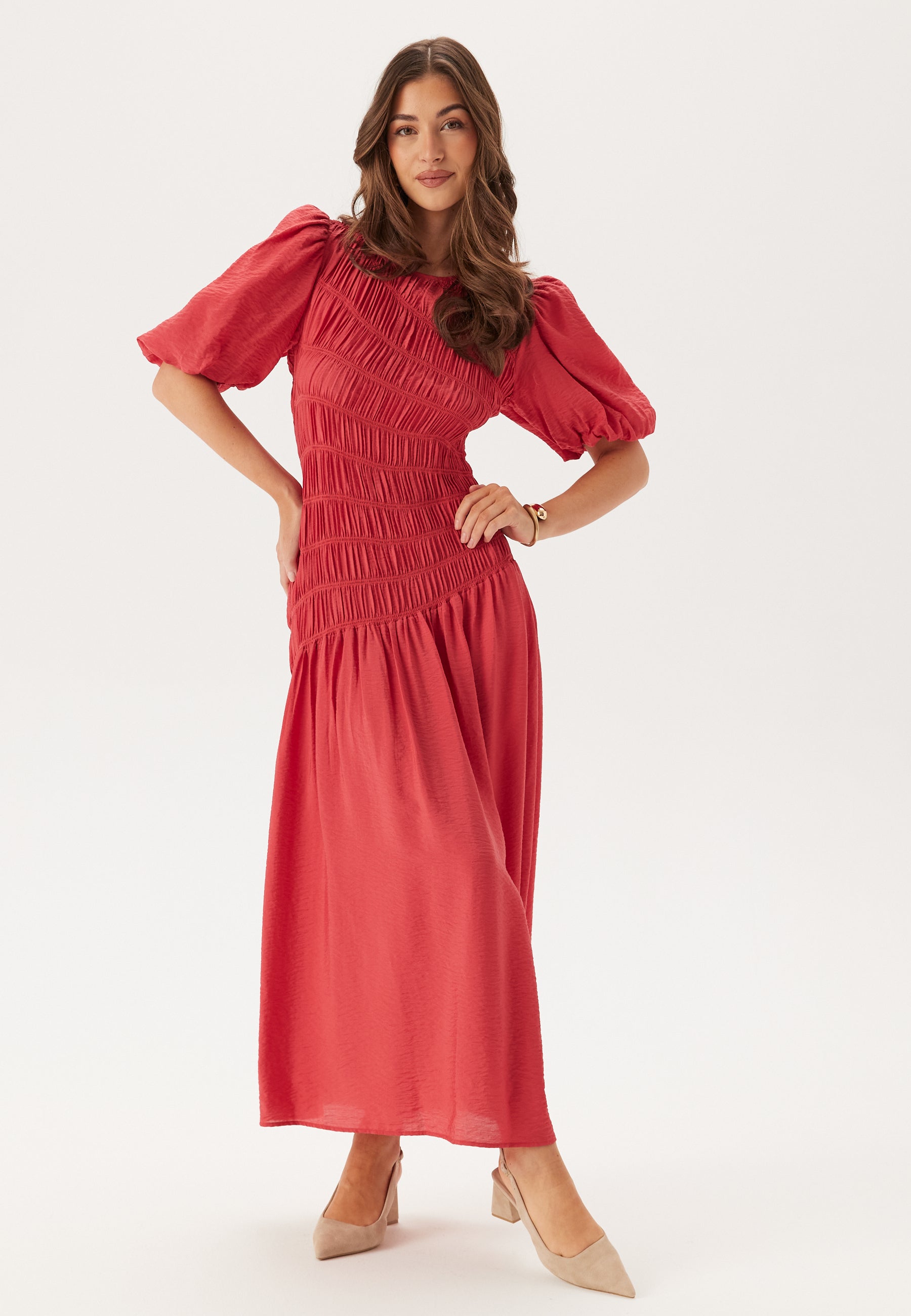 Midi Dress Puff Sleeve Smock Dress Bubbleroom Occasion Bubbleroom Occasion CC Puff Sleeve Smock Dress Red Midi Dress Puff Sleeve Smock Dress Bubbleroom Occasion Bubbleroom Occasion CC Puff Sleeve Smock Dress Red