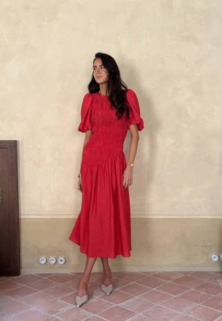 CC Puff Sleeve Smock Dress