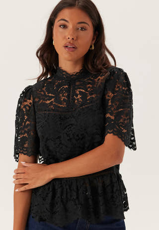 Peplum Cotton Lace Blouse