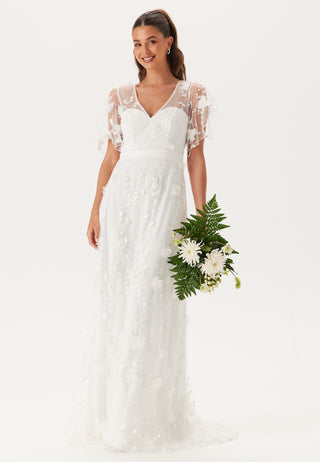 Embroidered Floral Wedding Gown
